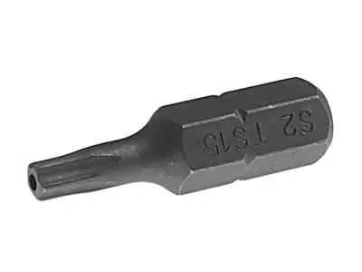 Бита TORX TS15Hх25мм 1/4" 5-ти гранная с отверстием JTC