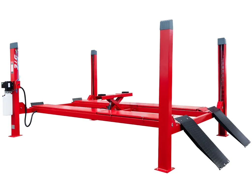 Электрогидравлический подъемник Подъемник электрогидравлический 4т 4-х стоечный 220В (ручной спуск) GTE