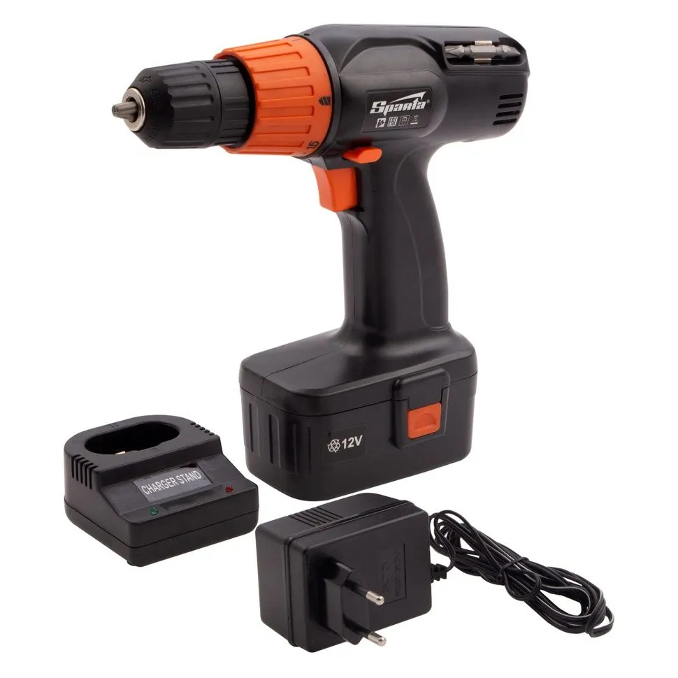 Аккумуляторная дрель-шуруповерт 12 В, 0-550 об/мин, 1 аккумулятор Sparta купить