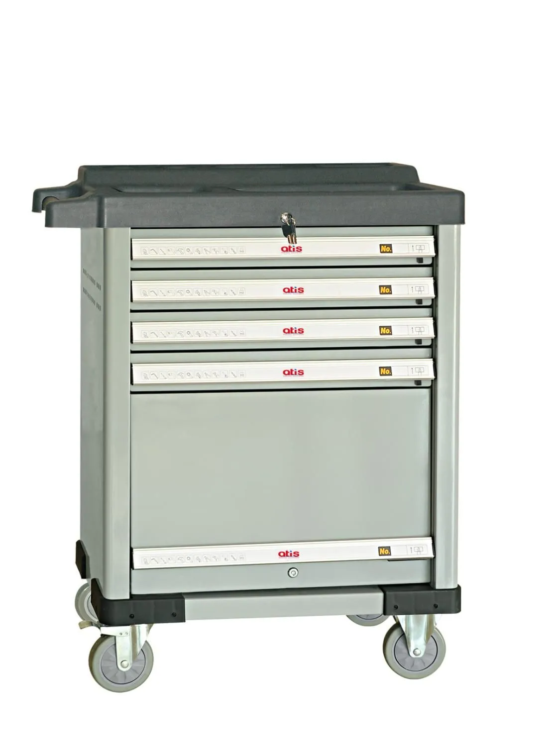 CT804 Инструментальная тележка 450кг, 5 полок, габариты 800*485*1200мм купить