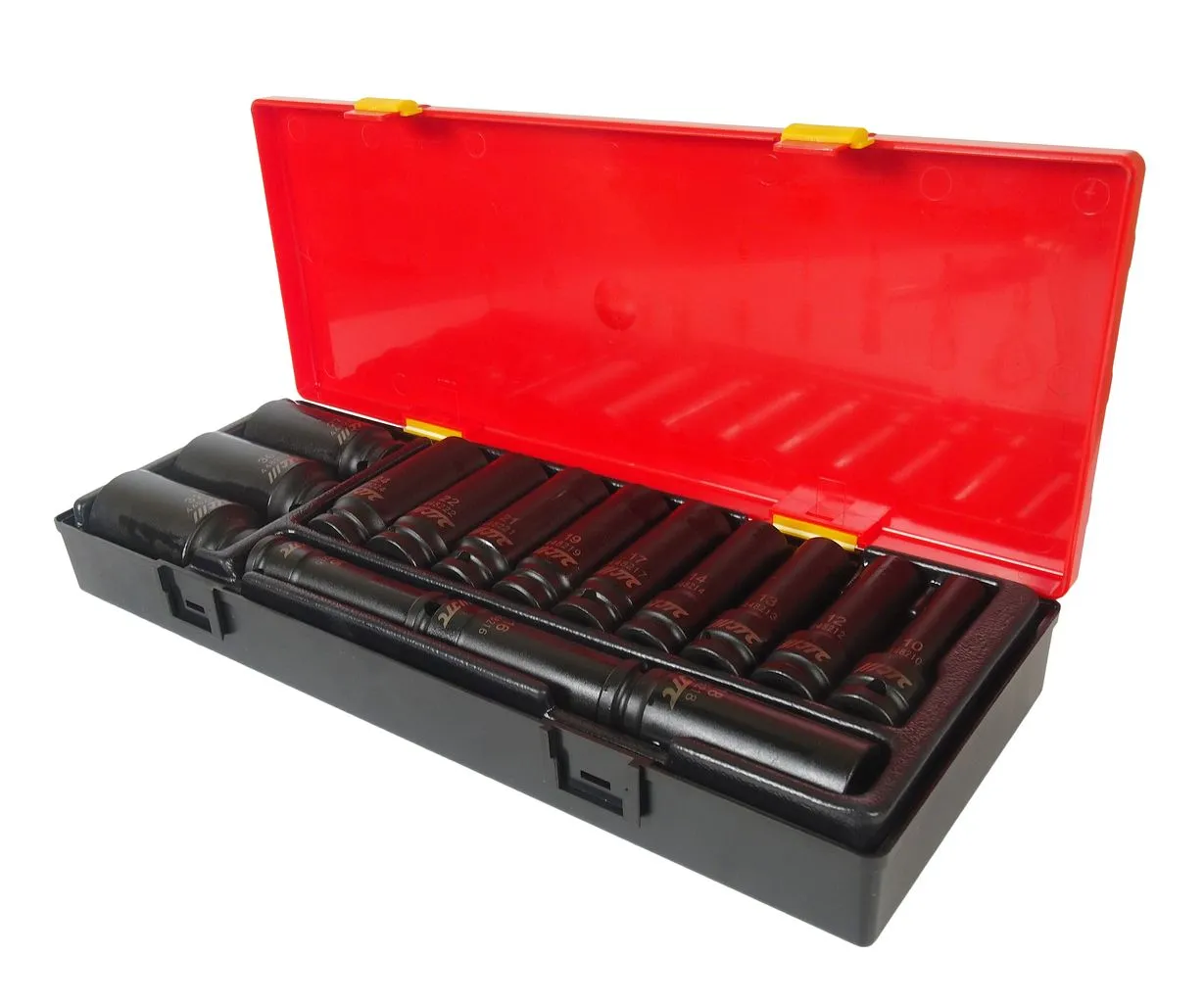 Набор головок торцевых 1/2" 6-ти гранных 10-32мм ударных глубоких 15 предметов в кейсе JTC купить