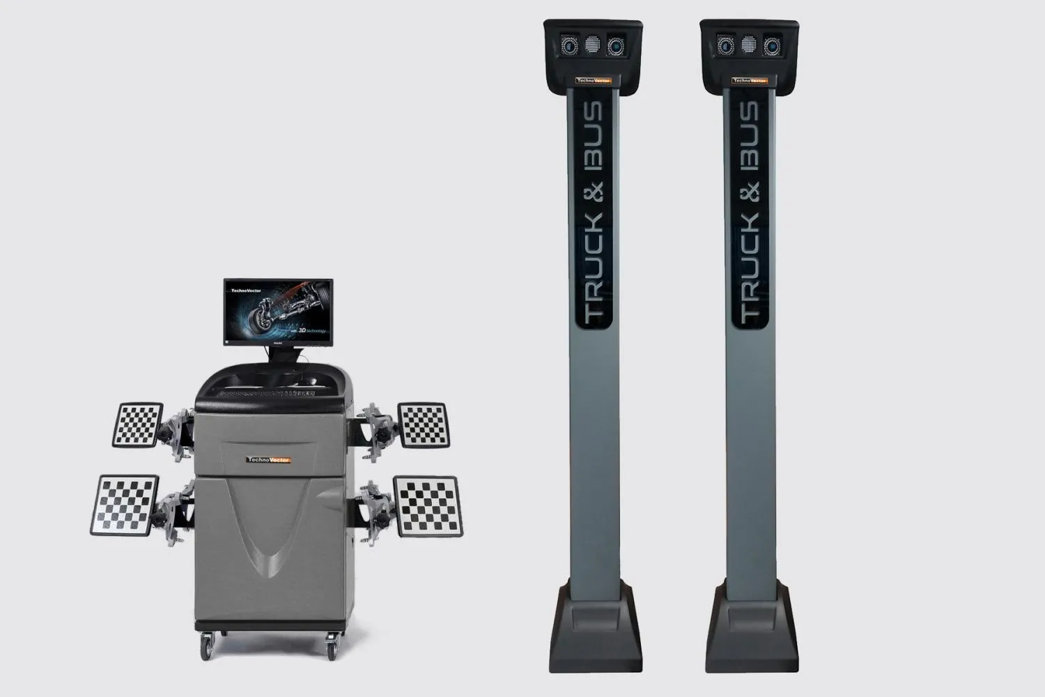 Стенд сход-развал 3D для грузовиков, до 4-х осей одновременно ТехноВектор 7 Truck V 7204 HTS4