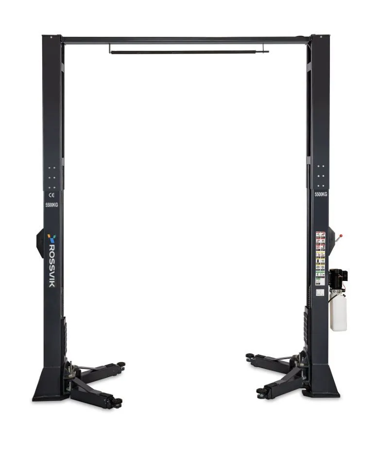 Электрогидравлический подъемник Автоподъемник двухстоечный ROSSVIK V2-5.5L г/п 5.5т, 380В, с верхней синхронизацией