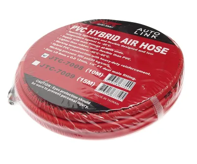 Шланг пневматический 8х12мм L=10м штуцер 1/4'' ПВХ JTC