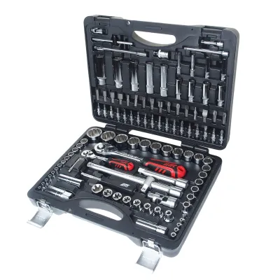 Набор головок торцевых,бит и бит-головок 1/4",1/2" 12-гранных 110 предметов в кейсе JTC