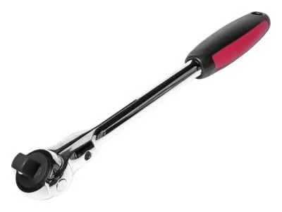 Ключ трещотка 1/2" 72 зуба 305мм шарнирный с резиновой рукояткой JTC