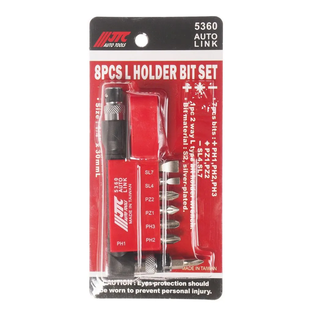 Набор бит 1/4" PHILIPS POZIDRIV с Г-образным держателем 8 предметов JTC купить