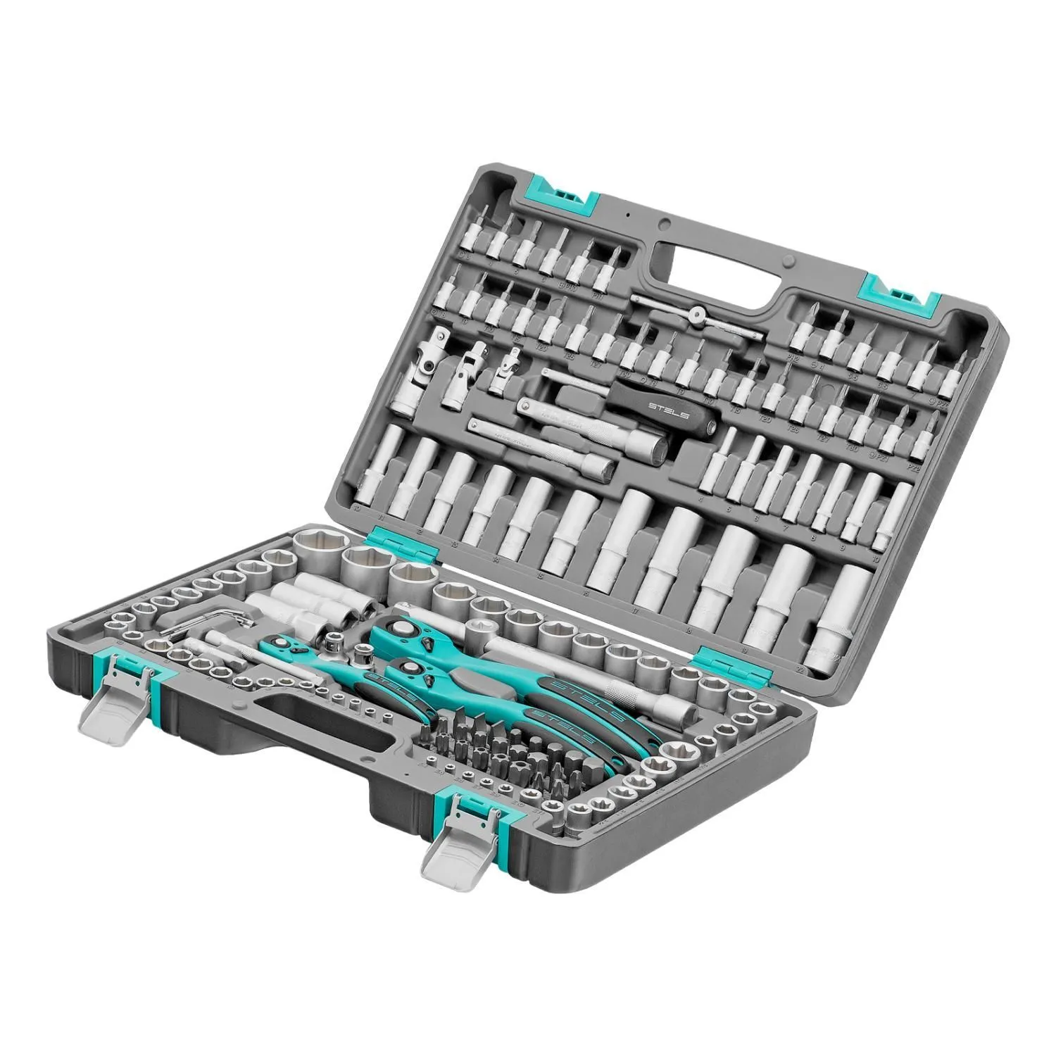 Набор инструментов, 1/4", 3/8", 1/2", Cr-V, S2, усиленный кейс, 151 предмет Stels купить