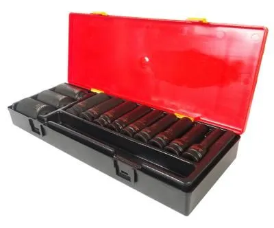 Набор головок торцевых 1/2" 12-ти гранных 10-32мм глубоких ударных 12 предметов в кейсе JTC