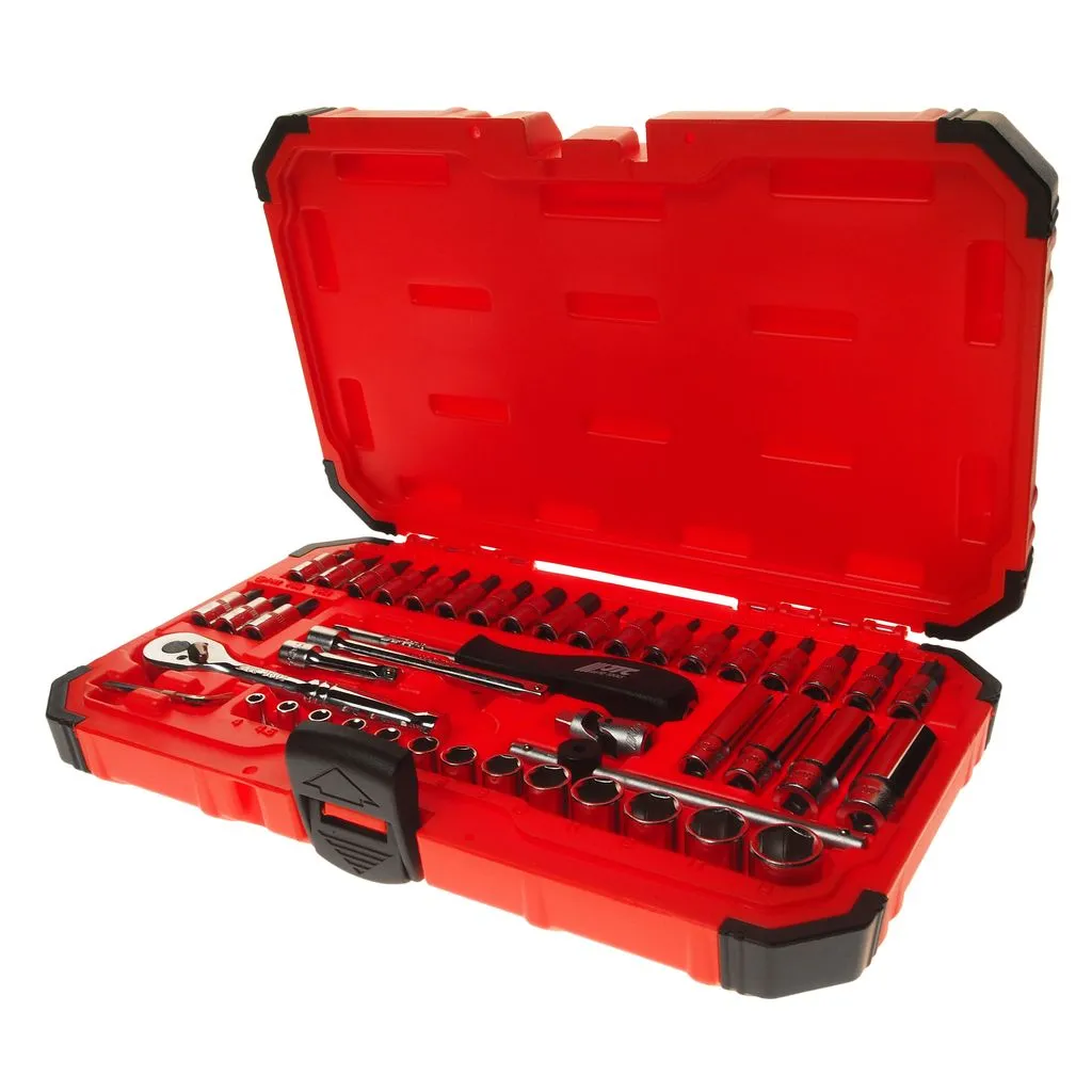 Набор головок торцевых и насадок 1/4" 6-ти гранных 4-14мм,Т10-Т50 47 предметов в кейсе JTC купить