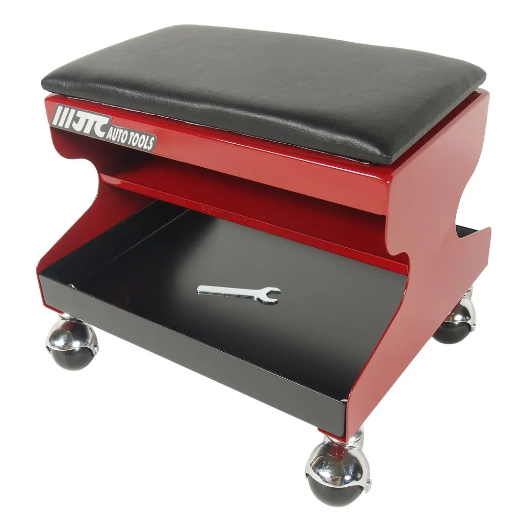 Стул рабочий 350х300х310мм стальной на колесах со съемным сиденьем из пенорезины JTC купить