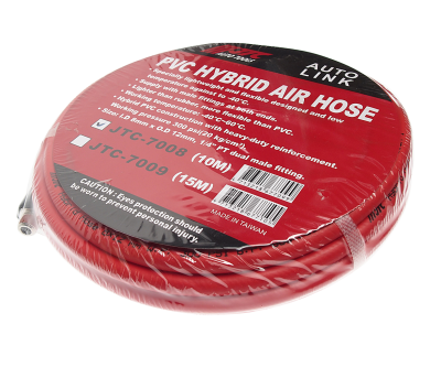 Шланг пневматический 8х12мм L=10м штуцер 1/4'' ПВХ JTC